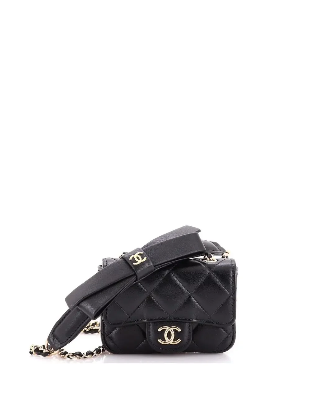 Chanel Bow Strap Card Holder On Chain #342826C22B